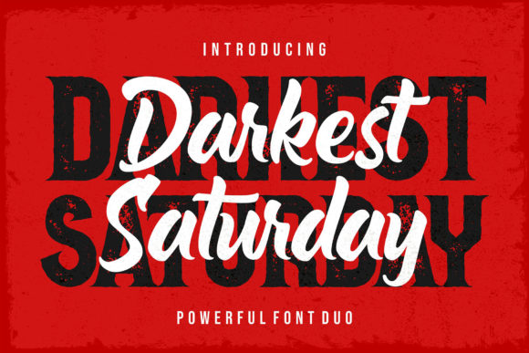 Darkest Saturday Duo: A Vintage-Inspired Font for Impact