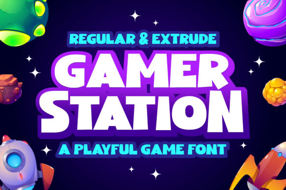 Gamer Station: The Bold Display Font for Impactful Visual Design