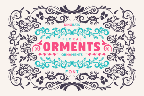 Orments: A Floral Dingbats Font for Romantic Design