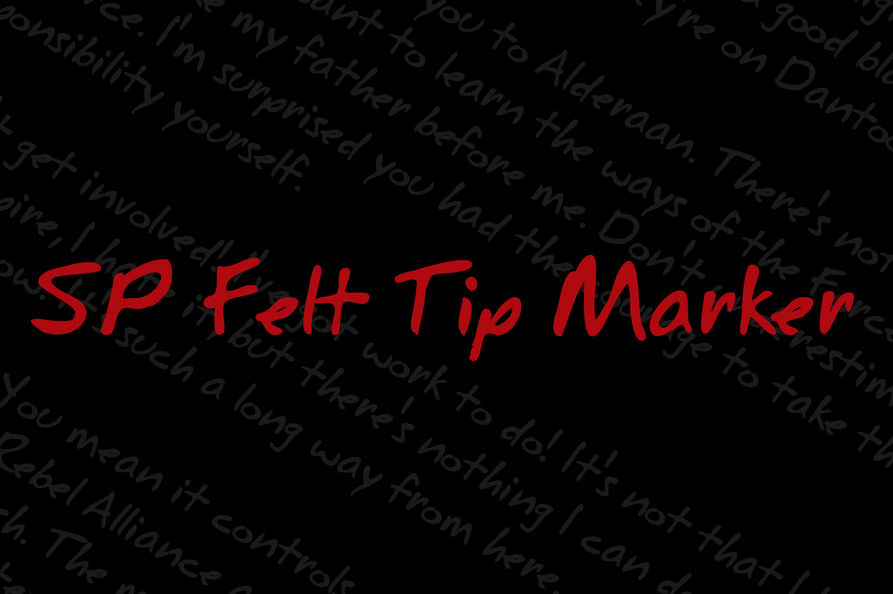 SP Felt Tip Marker: Authentic Hand-Lettering for Modern Design