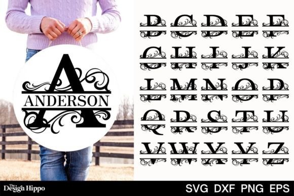 Split Monogram SVG: The a-Z Alphabet Font for Custom Branding