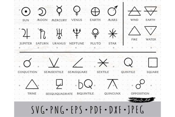 Unlock Cosmic Design: Astrology Symbols SVG Bundle