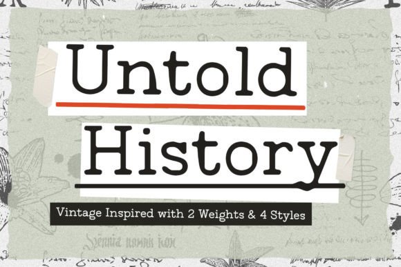 Untold History: A Vintage Typewriter Font for Modern Design